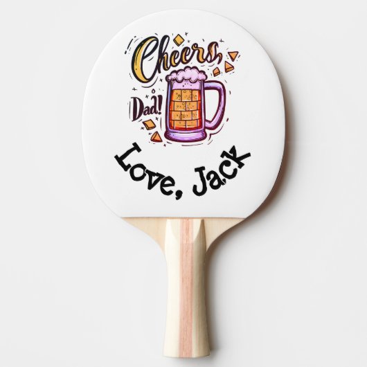 子パーソナライズされた供からの父の日贈り物 卓球ラケット (正面)