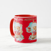 子パーソナライズされた供のクリスマス マグカップ (正面左)