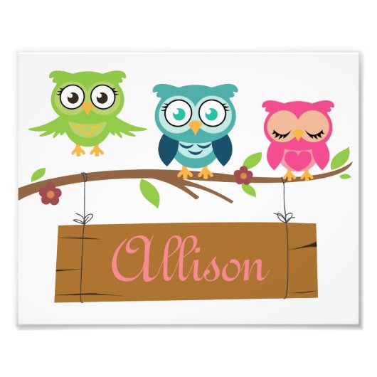 子パーソナライズされた供のサイン フォトプリント            (正面)