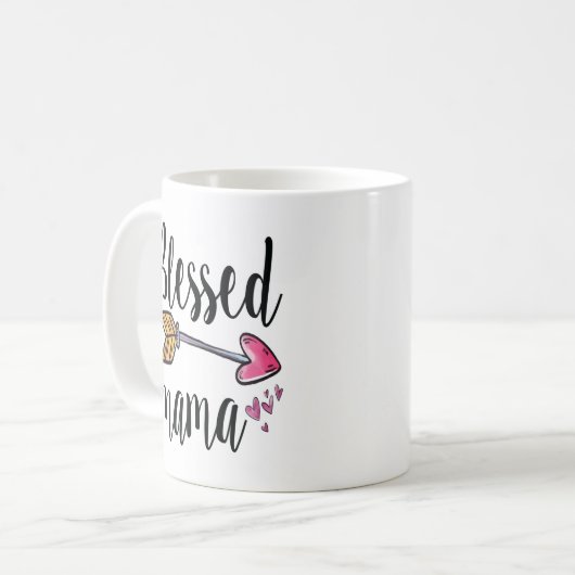 子パーソナライズされた供の名を付け賛美ている コーヒーマグカップ (正面左)