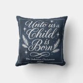 子パーソナライズされた供は生まれ枕 クッション (裏面)