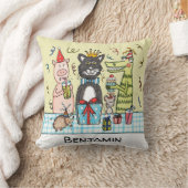 子パーソナライズされた供パーティー動物広場 クッション (ブランケット)