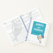 子パーソナライズされた供レシピ書 ノートブック (内部)