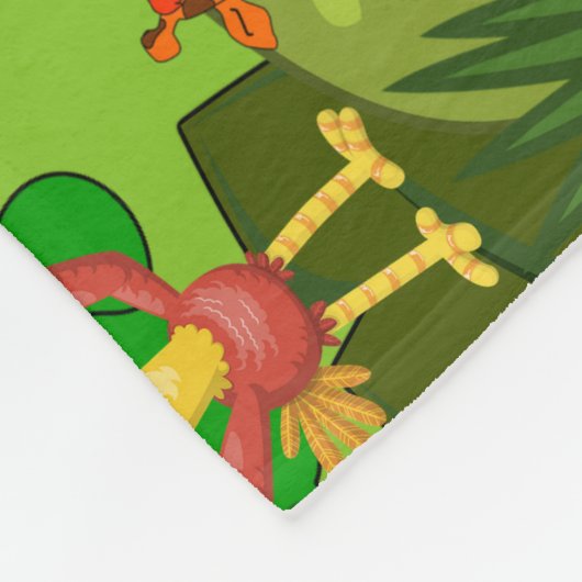 子パーソナライズされた供動物園 フリースブランケット (角)