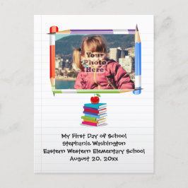 子パーソナライズされた供学校の写真カスタム ポストカード