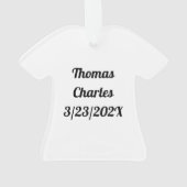 子パーソナライズされた供・ベビーのクリスマス飾り オーナメント (裏面)