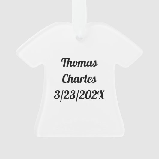 子パーソナライズされた供・ベビーのクリスマス飾り オーナメント (裏面)