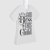 子パーソナライズされた供・ベビーのクリスマス飾り オーナメント (正面)