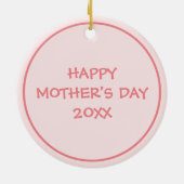 子パーソナライズされた写真の母の日の祖母 セラミックオーナメント (裏面)