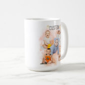 子パーソナライズされた写真ベビー顔GagプレゼントMo コーヒーマグカップ (正面右)