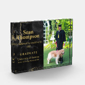 子パーソナライズされた孫の卒業祝い フォトブロック (左)