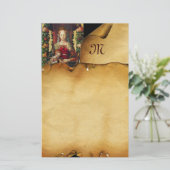 子パーチメントモノグラムを有するヴァージン 便箋 (スタンド正面)