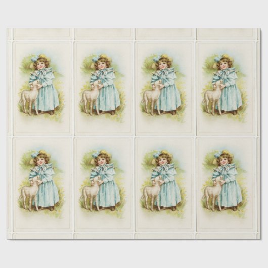 子ヒツジとのヴィンテージの失敗 ラッピングペーパー (フラット)