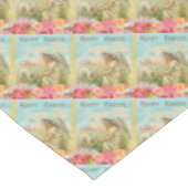 子ヒツジのテーブルクロスとのヴィンテージのハッピーイースターの天使 テーブルクロス (アングル)