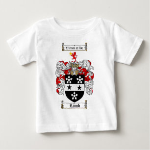 子ヒツジの家紋-子ヒツジの紋章付き外衣 ベビーTシャツ