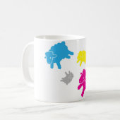 子ヒツジのStarrの多彩なマグ コーヒーマグカップ (正面左)