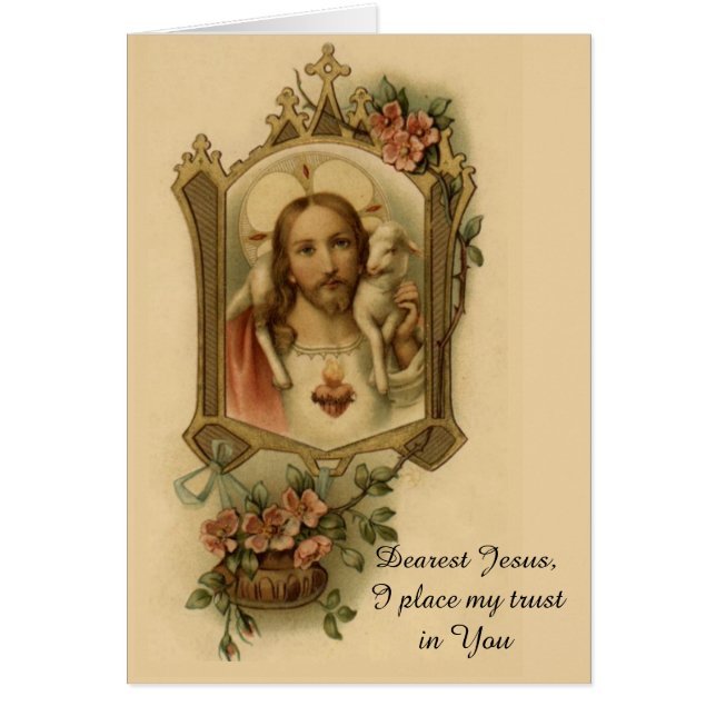 子ヒツジを持つイエス・キリストの神聖なハート (正面)