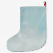 子ヒツジを持つパーソナライズな子供イエス・キリスト ラージクリスマスストッキング (裏面)