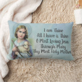 子ヒツジ及び祈りの言葉を持つヴィンテージの子供イエス・キリストを個人化して下さい ランバークッション (ブランケット)