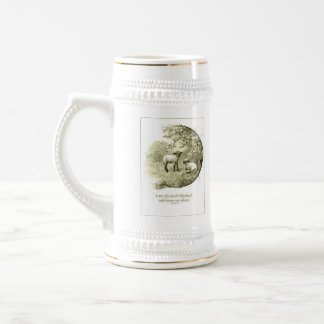 子ヒツジ及び聖なる書物、経典のマグ ビールジョッキ