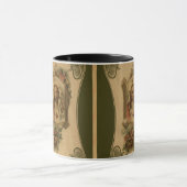 子ヒツジ及び花を持つイエス・キリストの神聖なハート マグカップ (中央)