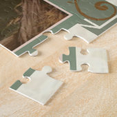 子ヒツジ及び鳥が付いている飼い葉桶のベビーイエス・キリスト ジグソーパズル (側面)