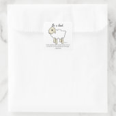 "子ヒツジ"がステッカーあって下さい スクエアシール (バッグ)