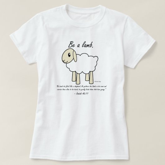 "子ヒツジ"がワイシャツあって下さい Tシャツ (デザイン正面)