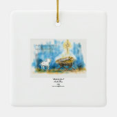 "子ヒツジ"のクリスマスのオーナメント見て下さい セラミックオーナメント (裏面)