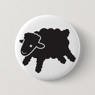 子ヒツジstarrの単独の黒いボタン 缶バッジ
