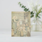 子ビクトリアンども学校教室ヴィンテージウォッチ ポストカード (スタンド正面)