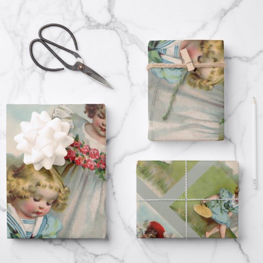 子ビクトリアンども ラッピングペーパーシート (正面)