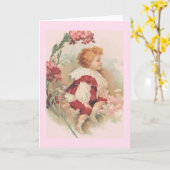 子ビクトリアンノートカード カード (黄色い花)