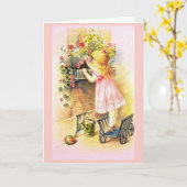 子ビクトリアンノートカード カード (黄色い花)