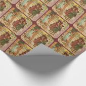 子ビクトリアン供クリスマスラッピング紙 ラッピングペーパー (角)