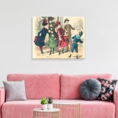 子ビクトリアン供ファッションカワイトイラストレーション キャンバスプリント (インサイチュ (リビング))