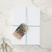 子ビクトリアン供ファッションカワイトイラストレーション ギフトタグ (より糸付き)