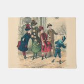 子ビクトリアン供ファッションカワイトイラストレーション ドアマット (正面)