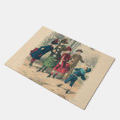 子ビクトリアン供ファッションカワイトイラストレーション ドアマット (アングル)