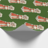 子ビクトリアン供紙人形の冬の懐かしい可愛い ラッピングペーパー (角)