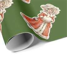 子ビクトリアン供紙人形の冬の懐かしい可愛い