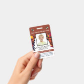 子ベビーの写真名ID識別おもしろいカード バッジ (Handheld)