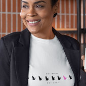 子ミニマルおもしろいどもない猫の女性 Tシャツ