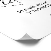 子モダン供のミニマル結婚式の引き出物のサイン ポスター (角)