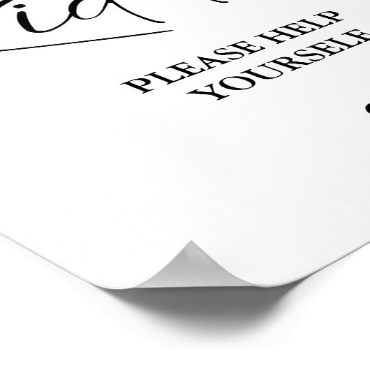 子モダン供のミニマル結婚式の引き出物のサイン ポスター (角)