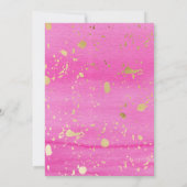 子モダン供2回目の誕生日クマかわいいピンク秒 招待状 (裏面)