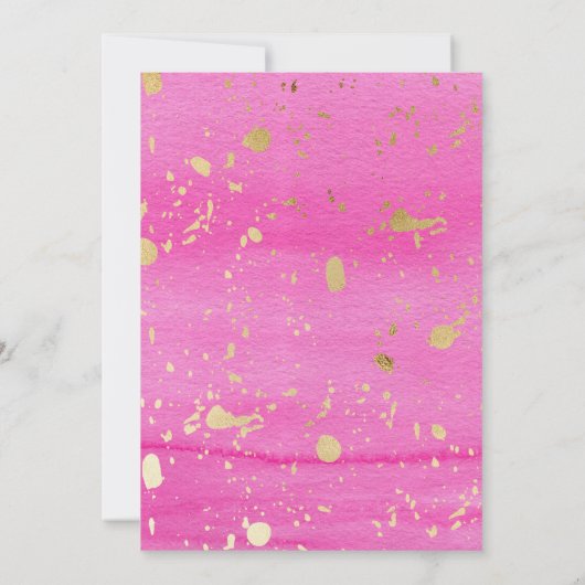 子モダン供2回目の誕生日クマかわいいピンク秒 招待状 (裏面)