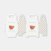 子モダン手描きスイカ果実赤ちゃんシャワー フェイバーボックス (折り畳みなし)