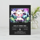 子モダン牛誕生日 招待状 (スタンド正面)