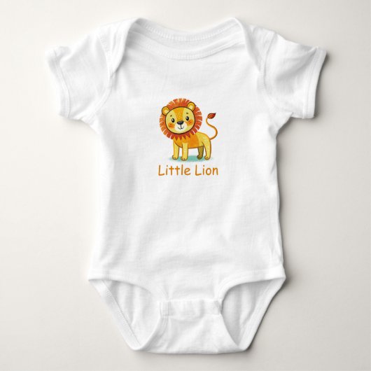 子ライオンTシャツ ベビーボディスーツ (正面)